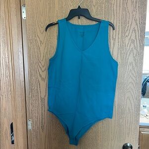 Torrid Blue Bodysuit V-Neck Bodysuit